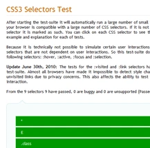 CSS3 Selectors Test
