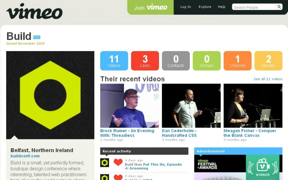 Video: Build on Vimeo