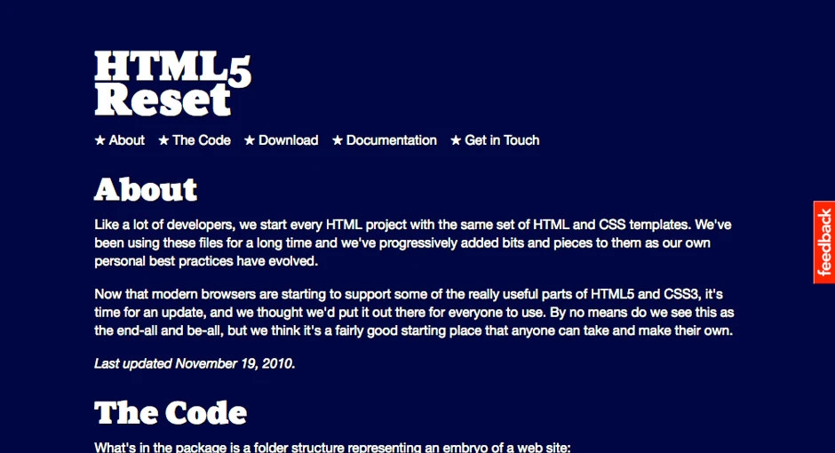 HTML5 Reset