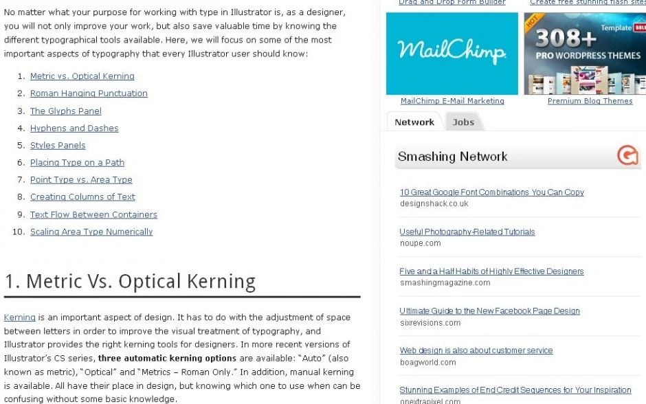 Typography: Useful Typography Tips For Adobe Illustrator