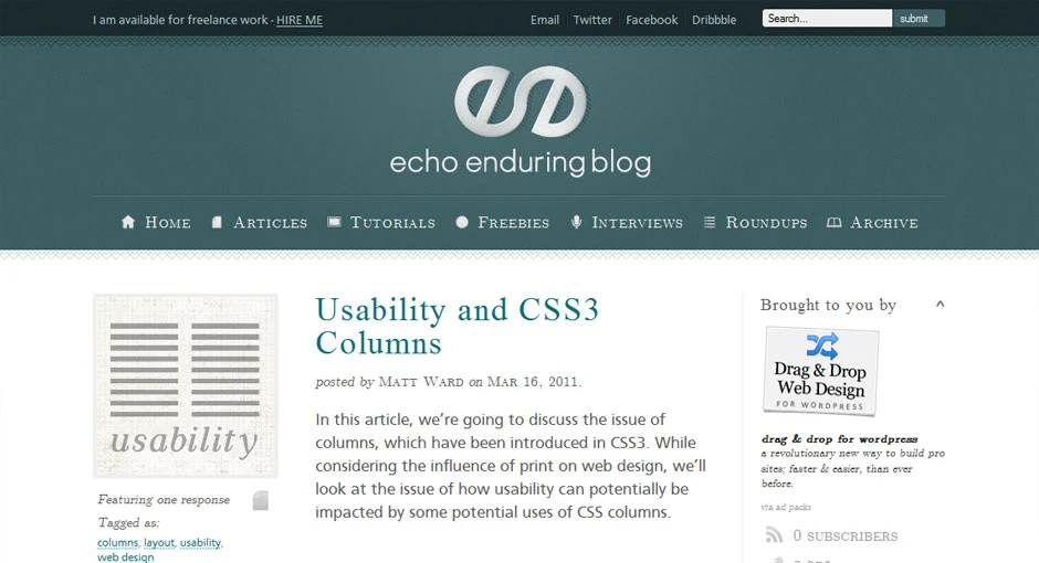 Usability and CSS3 Columns